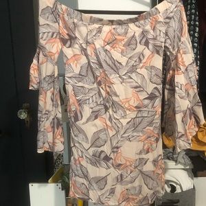 Tropical flowy mini dress